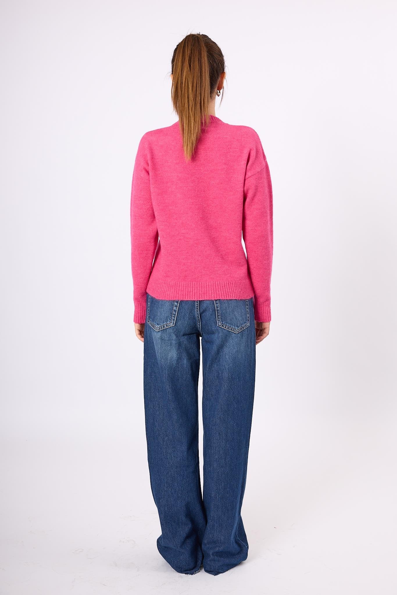 Peraluna-Lorna Boncuk İşlemeli Kadın Triko Kazak Açık Yeşil-Kazak & Triko-7-Milagron.com