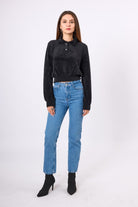 Peraluna-Lucy Krop Kesim Polo Yaka Kadın Triko Bluz-Bluz-18-Milagron.com