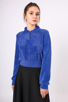 Peraluna-Lucy Krop Kesim Polo Yaka Kadın Triko Bluz-Bluz-8-Milagron.com