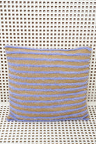 Peraluna Luxury Pillow Simli Çizgili Triko Yastık Kılıfı 45X45 Cm - Açık Lila/Gold