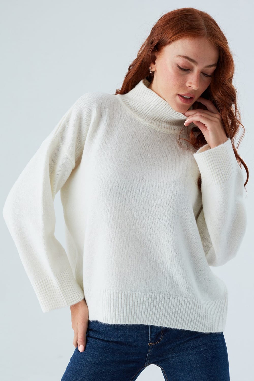 Peraluna-Macumba Pullover Balıkçı Yaka Yumuşak Dokulu Kadın Triko Kazak-Kazak & Triko-11-Milagron.com