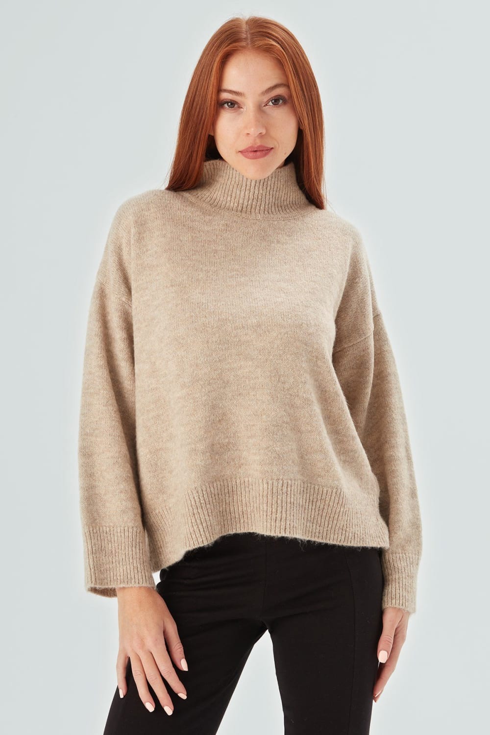 Peraluna-Macumba Pullover Balıkçı Yaka Yumuşak Dokulu Kadın Triko Kazak-Kazak & Triko-20-Milagron.com