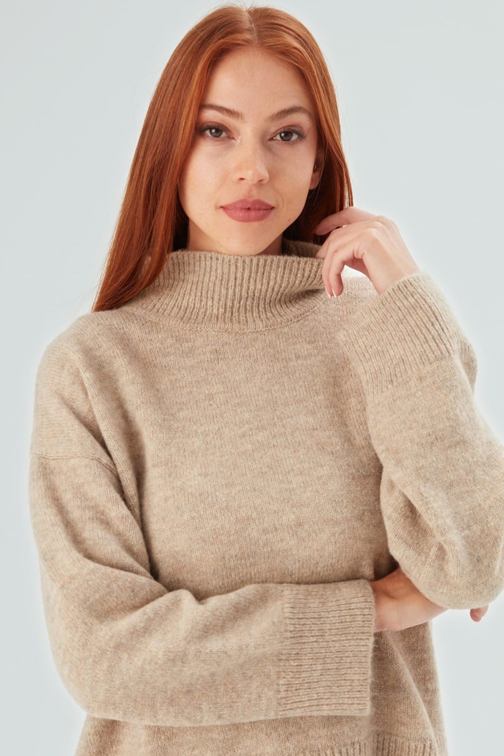 Peraluna-Macumba Pullover Balıkçı Yaka Yumuşak Dokulu Kadın Triko Kazak-Kazak & Triko-22-Milagron.com