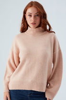 Peraluna-Macumba Pullover Balıkçı Yaka Yumuşak Dokulu Kadın Triko Kazak-Kazak & Triko-38-Milagron.com