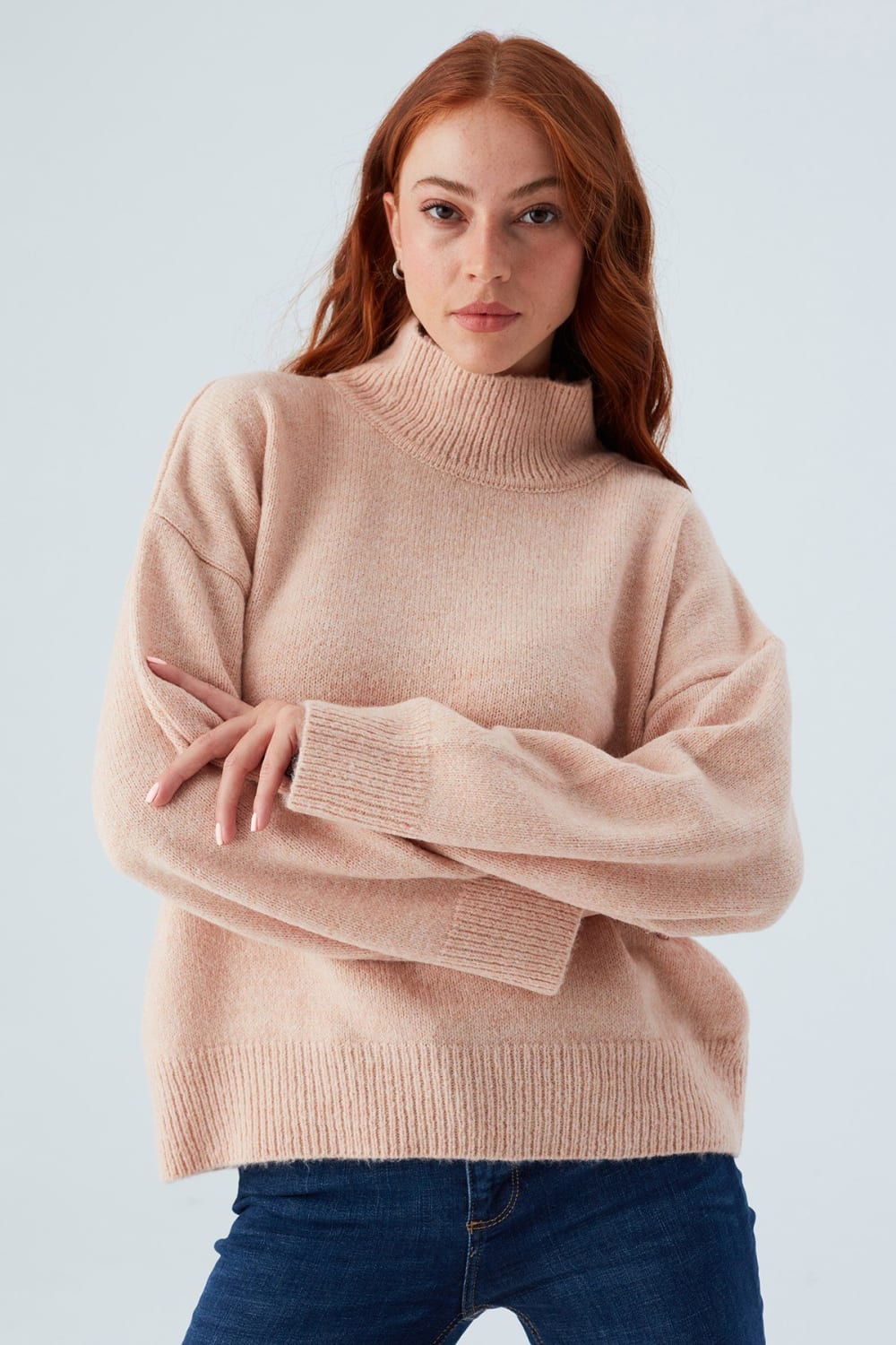 Peraluna-Macumba Pullover Balıkçı Yaka Yumuşak Dokulu Kadın Triko Kazak-Kazak & Triko-42-Milagron.com