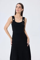 Peraluna-Madison Kadın Yazlık Rayon Triko Elbise Si̇yah-Elbise-3-Milagron.com