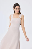 Peraluna-Madison Kadın Yazlık Rayon Triko Elbise Taş-Elbise-3-Milagron.com