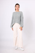 Peraluna-Maggie Selanik Örgü Kalın Triko Kazak Ekru Multi-Kazak & Triko-1-Milagron.com