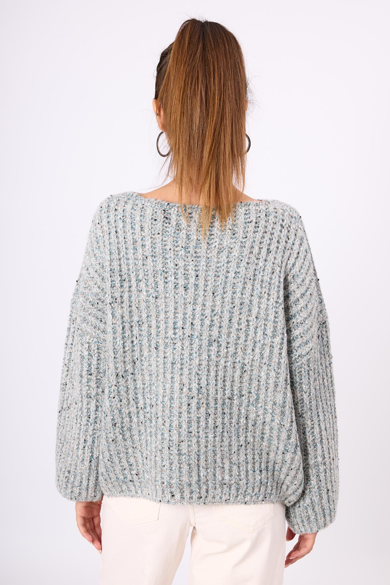 Peraluna-Maggie Selanik Örgü Kalın Triko Kazak Ekru Multi-Kazak & Triko-7-Milagron.com