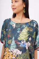 Peraluna-Magic Moments Long Dress Anne Kız Baskılı 130 Cm Uzun Saten Kolsuz Elbise-Elbise-3-Milagron.com