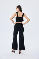 Peraluna-Martha, Düz örgü, Geniş Askılı Kadın Rayon Triko Bralet Si̇yah-Bralet-7-Milagron.com
