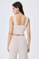 Peraluna-Martha, Düz örgü, Geniş Askılı Kadın Rayon Triko Bralet Taş-Bralet-5-Milagron.com