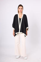 Peraluna-Mary Kadın Triko Panço Hardal-Kimono-1-Milagron.com