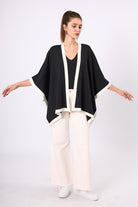 Peraluna-Mary Kadın Triko Panço Hardal-Kimono-2-Milagron.com