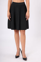 Peraluna-Michele Volanlı Mini Triko Etek Siyah-Etek-2-Milagron.com