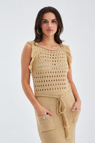 Peraluna-Miyoki Dress %100 Pamuk Diz Hizası Yazlık Kadın Triko Elbise-Elbise-23-Milagron.com