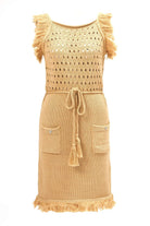 Peraluna-Miyoki Dress %100 Pamuk Diz Hizası Yazlık Kadın Triko Elbise-Elbise-26-Milagron.com