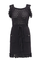 Peraluna-Miyoki Dress %100 Pamuk Diz Hizası Yazlık Kadın Triko Elbise-Elbise-9-Milagron.com