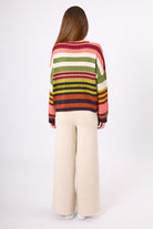 Peraluna-Nadine Çizgili Bol Kesim Kazak Multi-Kazak & Triko-9-Milagron.com