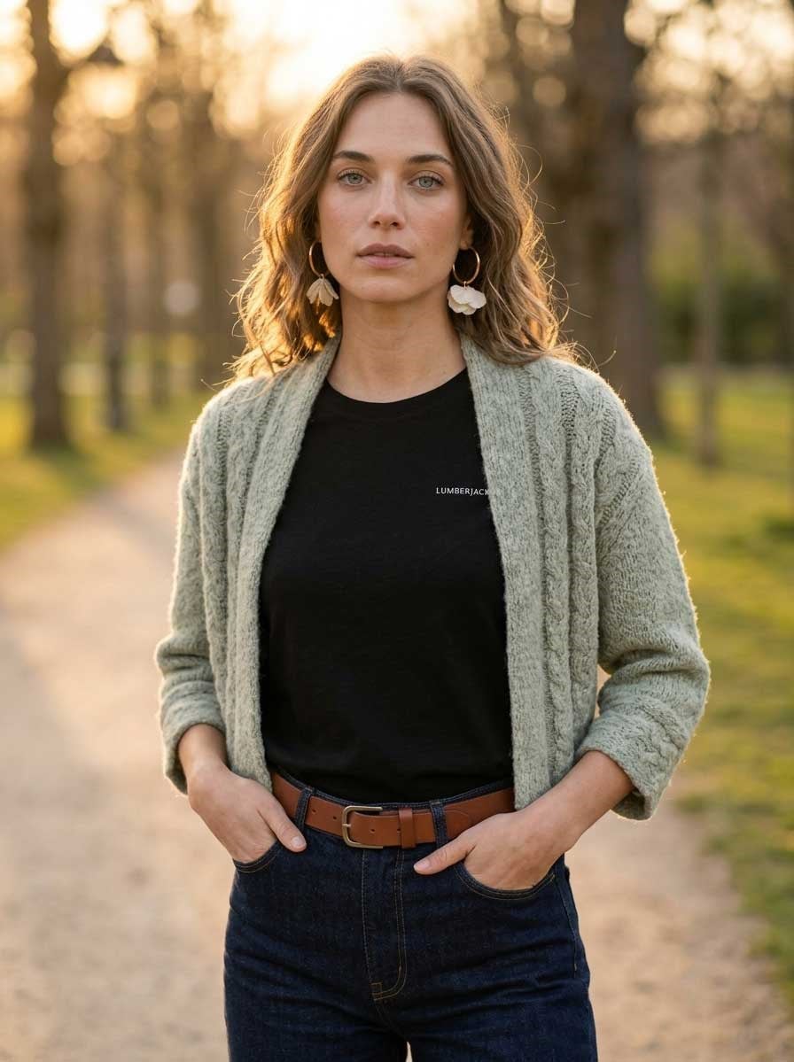 Peraluna Nice Düz Örgü Kadın Bolero Hırka - Buz Yeşili