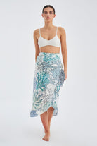 Peraluna-Nila Skirt Desenli Mat Dokulu Fırfırlı Yazlık Pareo Etek-Etek-1-Milagron.com