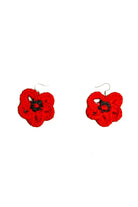 Peraluna-Poppy Earrings El Yapımı Gelincik Küpe Ekru-Küpe-8-Milagron.com
