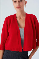 Peraluna-Reglan Kollu Kaşmir Karışım Kısa Kadın Triko Bolero -Kazak & Triko-2-Milagron.com