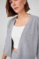 Peraluna-Reglan Kollu Kaşmir Karışım Kısa Kadın Triko Bolero -Kazak & Triko-28-Milagron.com