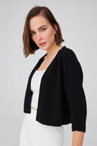 Peraluna-Reglan Kollu Kaşmir Karışım Kısa Kadın Triko Bolero -Kazak & Triko-36-Milagron.com