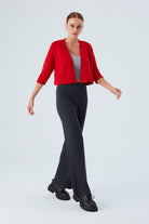 Peraluna-Reglan Kollu Kaşmir Karışım Kısa Kadın Triko Bolero -Kazak & Triko-4-Milagron.com