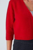 Peraluna-Reglan Kollu Kaşmir Karışım Kısa Kadın Triko Bolero -Kazak & Triko-6-Milagron.com