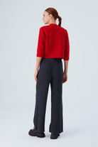 Peraluna-Reglan Kollu Kaşmir Karışım Kısa Kadın Triko Bolero -Kazak & Triko-7-Milagron.com