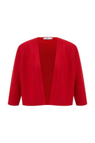 Peraluna-Reglan Kollu Kaşmir Karışım Kısa Kadın Triko Bolero -Kazak & Triko-8-Milagron.com