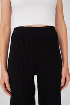 Peraluna-Ribana Örgü Rahat Kesim Boru Paça Triko Pantolon-Pantolon-14-Milagron.com