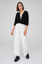 Peraluna-Ribana Örgü Rahat Kesim Boru Paça Triko Pantolon-Pantolon-9-Milagron.com