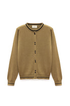 Peraluna-Risa Düz örgü, Kadın Triko Hırka Zeytin Yeşili-Hırka-8-Milagron.com