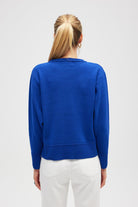 Peraluna-Risu, Düz örgü Kadın Mevsimlik Triko Bisiklet Yaka Kazak Saks Mavi-Kazak-7-Milagron.com