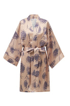 Peraluna-Rosa Gül Desenli Diz Hizası Saten Kadın Kimono-Kimono-7-Milagron.com