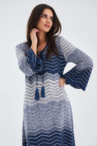 Peraluna-Sakura Dress Çan Kollu Diz Üstü Yazlık Kadın Triko Elbise-Elbise-12-Milagron.com