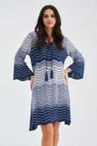 Peraluna-Sakura Dress Çan Kollu Diz Üstü Yazlık Kadın Triko Elbise-Elbise-13-Milagron.com