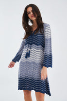 Peraluna-Sakura Dress Çan Kollu Diz Üstü Yazlık Kadın Triko Elbise-Elbise-14-Milagron.com