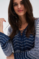 Peraluna-Sakura Dress Çan Kollu Diz Üstü Yazlık Kadın Triko Elbise-Elbise-16-Milagron.com