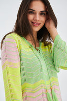 Peraluna-Sakura Dress Çan Kollu Diz Üstü Yazlık Kadın Triko Elbise-Elbise-6-Milagron.com