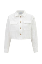 Peraluna-Sandal Gömlek Bol Kesim Cepli Yazlık Crop Kadın Gömlek-Gömlek-10-Milagron.com