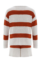 Peraluna-Siena Blouse & Shorts Çizgili Uzun Kollu Kadın Triko Şort Takım-Şort-10-Milagron.com