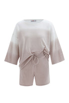 Peraluna SiRi Blouse & Shorts Yazlık Triko Kadın Şort Takım - Bej