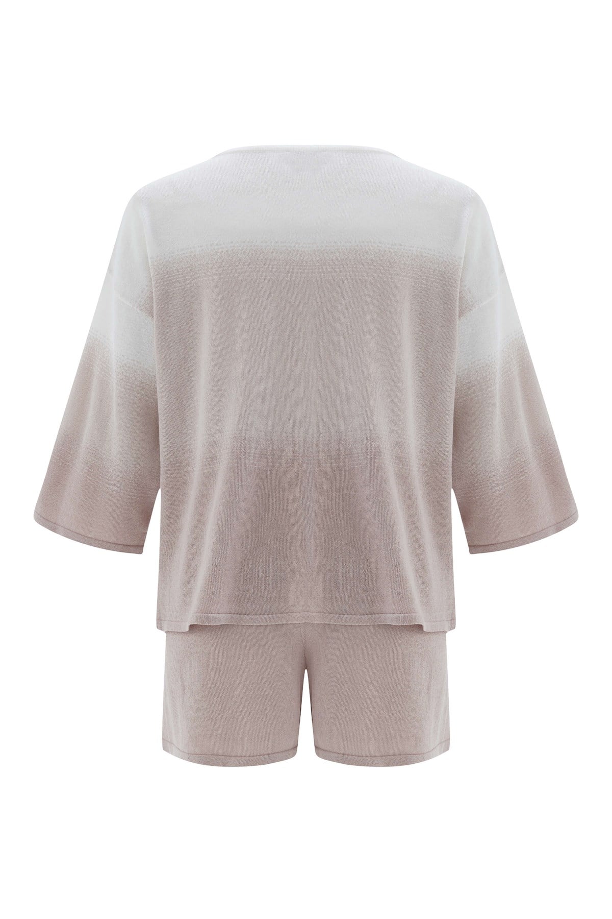 Peraluna SiRi Blouse & Shorts Yazlık Triko Kadın Şort Takım - Bej