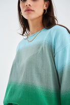 Peraluna SiRi Blouse & Shorts Yazlık Triko Kadın Şort Takım - Nil Yeşili