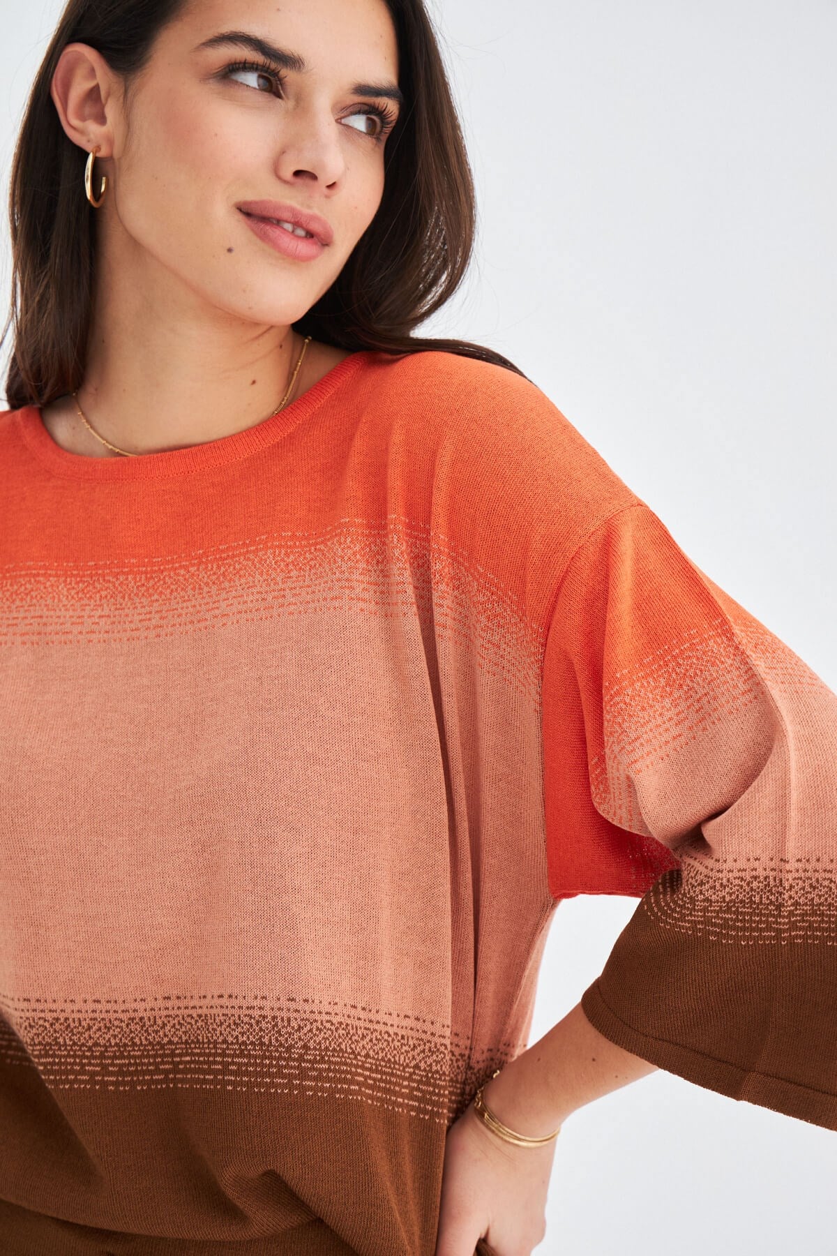 Peraluna SiRi Blouse & Shorts Yazlık Triko Kadın Şort Takım - Somon
