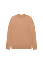 Styleboom X Peraluna Chelsea Pullover Bisiklet Yaka Standart Kesim Kadın Triko Kazak - Camel